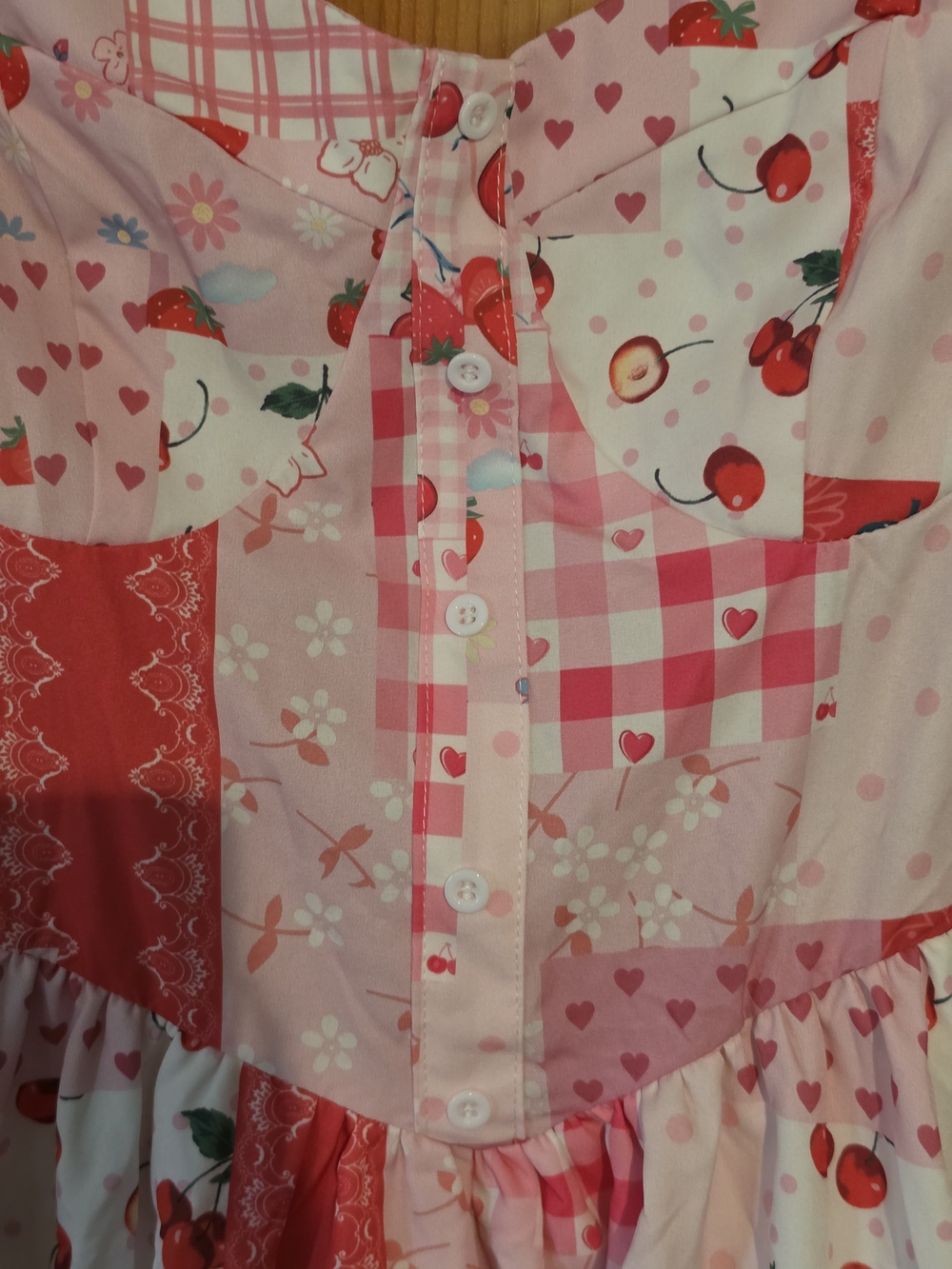 Pink Cherry Patchwork Sundress - Picture 5 of 16